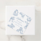 Toile de Jouy Blue Boy Baby Dusche Geschenkanhänger (Beispiel)