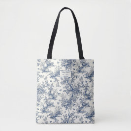 Toile de Jouy Blue Butterfly Garden Tasche