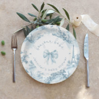Toile de Jouy Bonjour Bebe Bow Baby Dusche