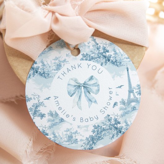 Toile de Jouy Bonjour Bebe Vielen Dank Geschenkanhänger