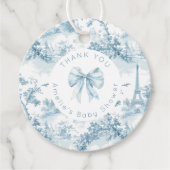 Toile de Jouy Bonjour Bebe Vielen Dank Geschenkanhänger (Vorderseite)