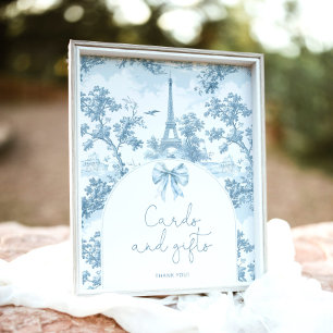 Toile de Jouy Bonjour Pariser Karten und Geschenke Poster