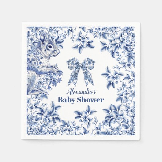 Toile De Jouy Bow Babydusche Serviette (Vorderseite)
