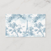 Toile de jouY Bow Paris Rezept für die Braut Begleitkarte (Rückseite)