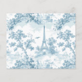 Toile de Jouy Bow Rat und Wünsche Bridcard (Rückseite)