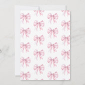 Toile de Jouy Bridal shower French Pink Bow Paris Einladung (Rückseite)