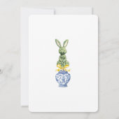 Toile De Jouy Bunny Osterbrunch und Eierjagd Einladung (Rückseite)