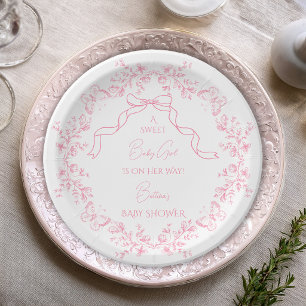 Toile de Jouy Chinoiserie Schmetterlinge Baby Show Pappteller