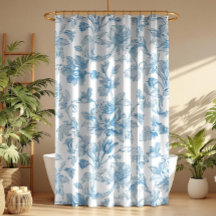 Toile-de-jouy Chinoiserien Blaues Blumenmuster