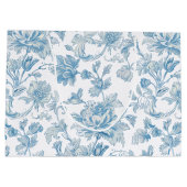 Toile-de-jouy Chinoiseries Blue Floral Pattern Große Geschenktüte (Rückseite)