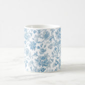 Toile-de-jouy Chinoiseries Blue Floral Pattern Kaffeetasse (Mittel)