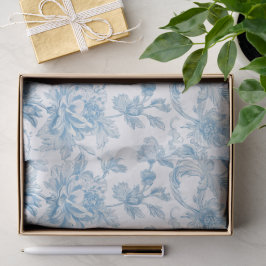 Toile-de-jouy Chinoiseries Blue Floral Pattern Seidenpapier