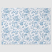 Toile-de-jouy Chinoiseries Blue Floral Pattern Seidenpapier (Vorderseite)
