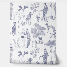 Toile De Jouy City Vintages Hintergrundbild