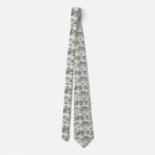 Toile de Jouy Countryside Neck Tie | Klassisch Krawatte (Rückseite)