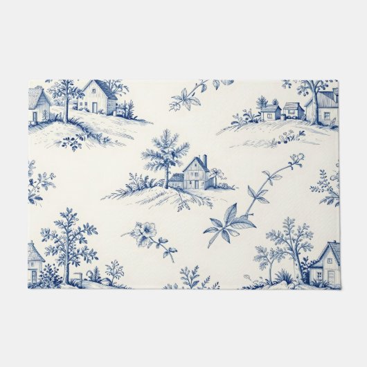 Toile de Jouy Countryside Seamless Pattern Fußmatte (Vorderseite)