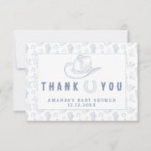 Toile De Jouy Cowboy Babydusche Danke (Vorderseite)