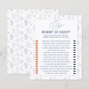 Toile de jouy cowboy - Mama oder Papa Babydusche