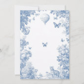 Toile De Jouy Dusty Blue Elegantes Brautparty Einladung (Rückseite)