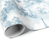 Toile de Jouy Eiffel Turm Pariser Chinoiserie Geschenkpapier (Rolleneckpunkt)