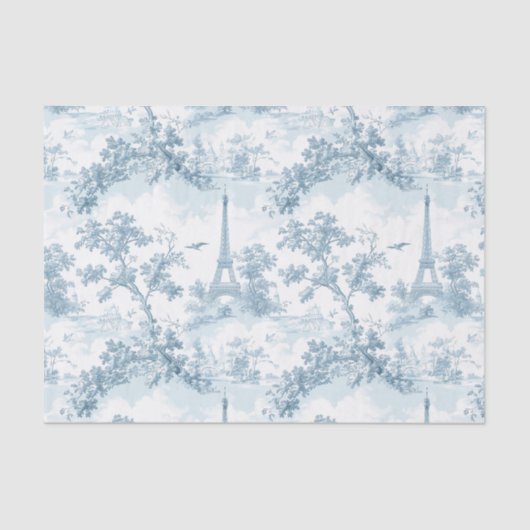 Toile de Jouy Eiffel Turm Pariser Chinoiserie Seidenpapier (Vorderseite)