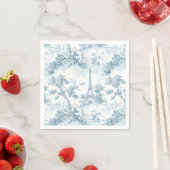 Toile de Jouy Eiffel Turm Pariser Chinoiserie Serviette (Beispiel)