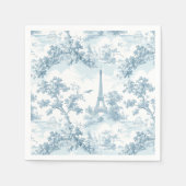 Toile de Jouy Eiffel Turm Pariser Chinoiserie Serviette (Vorderseite)
