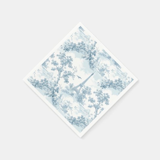 Toile de Jouy Eiffel Turm Pariser Chinoiserie Serviette (Ecke)