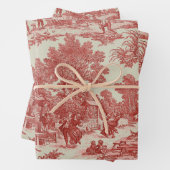 Toile de Jouy Fabric Geschenkpapier Set (Beispiel)