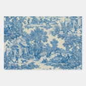 Toile de Jouy Fabric Wrapping Paper Sheets Geschenkpapier Set (Vorderseite 2)