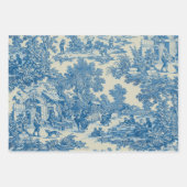 Toile de Jouy Fabric Wrapping Paper Sheets Geschenkpapier Set (Vorderseite)