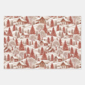 Toile de Jouy Feiertagsmuster Geschenkpapier Set (Vorderseite)