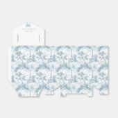 Toile de Jouy Französisch staubblaues Brautparty Geschenkschachtel (Ungefaltet)