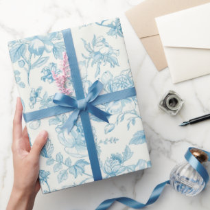 Toile de Jouy Französische Chinoiserien Pfingstros Geschenkpapier