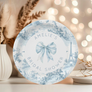 Toile de Jouy französische romantische Brautparty Pappteller