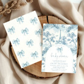 Toile de Jouy Französischer Themenbeutel Babydusch Einladung