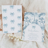 Toile de Jouy Französischer Themenbeutel Babydusch Einladung