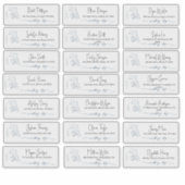 Toile De Jouy Guest Address Labels Blue Couple (Vorderseite)