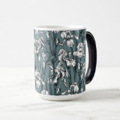 Toile de Jouy Iris | Graugrün + schwarz Verwandlungstasse (VorderseiteRechts)