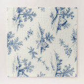 Toile de Jouy Landschaft Nahtloses Muster Puzzle (Horizontal)