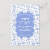 Toile De Jouy Mushrooms Woodland Diapper Raffle Begleitkarte (Vorderseite)