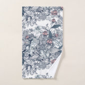 Toile-De-Jouy-Muster Badhandtuch Set (Handtuch)