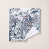 Toile-De-Jouy-Muster Badhandtuch Set (Waschlappen)