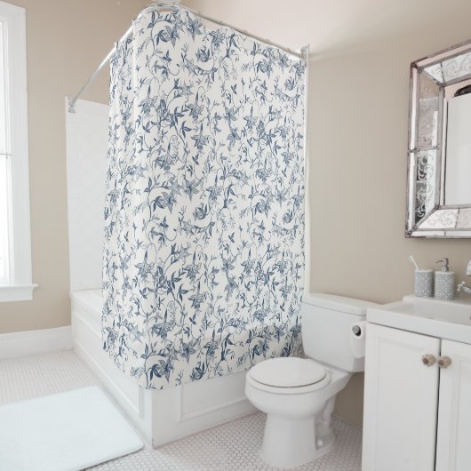 Toile-De-Jouy-Muster Duschvorhang (Beispiel)