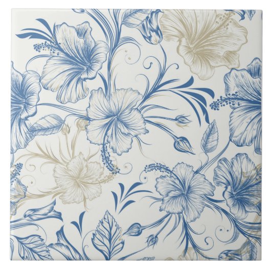 Toile-De-Jouy-Muster Fliese (Vorderseite)