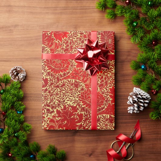 Toile de Jouy Muster. Geschenkpapier (Feiertagsgeschenk)