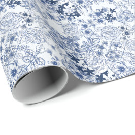 Toile-De-Jouy-Muster-Hochzeit Geschenkpapier