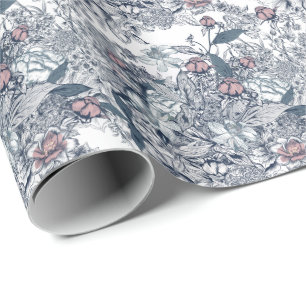 Toile-De-Jouy-Muster-Hochzeit Geschenkpapier