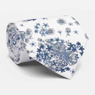 Toile-De-Jouy-Muster-Hochzeit Krawatte