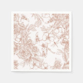 Toile-De-Jouy-Muster-Hochzeit Serviette (Vorderseite)